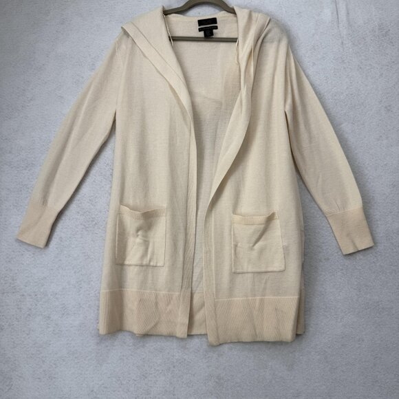 Rachel Rachel Roy Sweater Womens Medium Hooded Cardigan Merino Wool Pockets - Picture 1 of 10